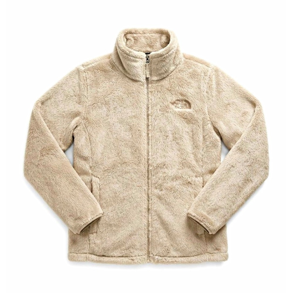The North Face Women's Beige Full Zip Jacket Cozy Winter Pockets Size XXL Short